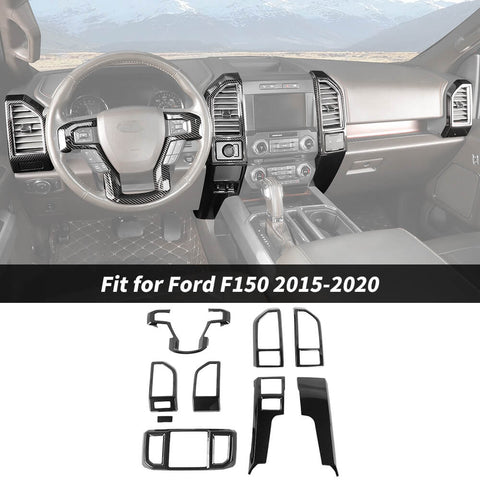 For 2015-2020 Ford F150 9 x Inner Central Control Decor Cover Trim