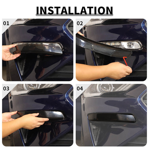 For 2018-2023 Ford Mustang Front Fog Light Lamp Cover Trim Decor Bezels