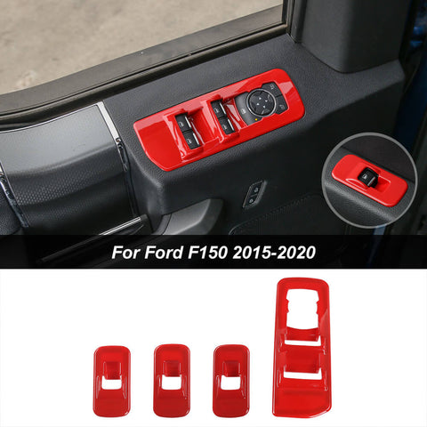 Interior Trim Full Set Available Separately Red For Ford F150 2015-2020 Accessories | CheroCar