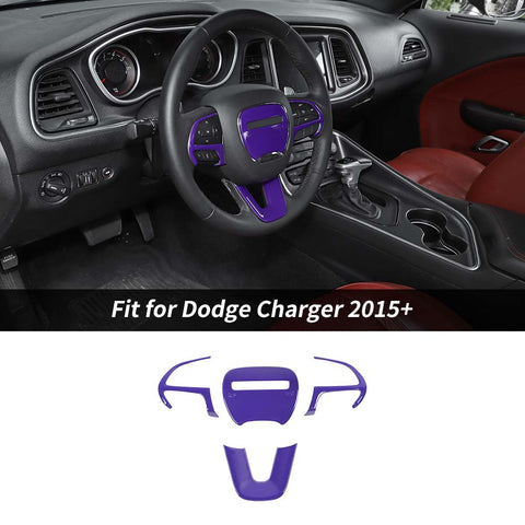 Steering Wheel Decor Cover Trim for Dodge Challenger & Charger 2015+｜CheroCar