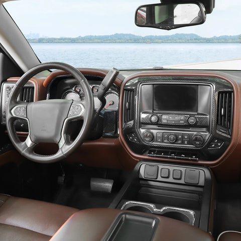 For 2014-2017 Chevy Silverado/GMC Sierra Console Dash Display Meter Cover Trim Kit