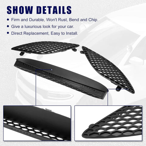 For 2015+ Dodge Charger SRT Front Engine Hood Bezel Vent Trim Grille Kit Replacement