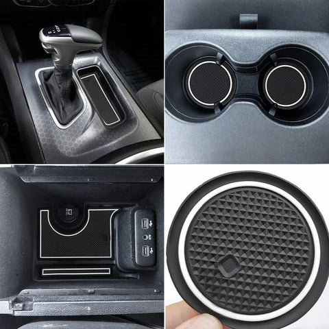 22 x Non-Slip Door Slot Cup Mat Pad Trim For Dodge Charger 2015+ Accessories | CheroCar