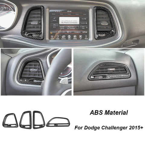 For 2015+ Dodge Challenger Interior Center Console Dash Trim Cover Kit