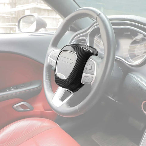 For 2015+ Dodge Challenger/Charger/2014+ Durango Steering Wheel Panel Decor Cover Trim