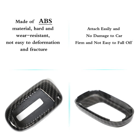 For 2015+ Dodge Challenger/2014+ Charger/Durango Car Key Fob Protect Decor Cover Case Trim (2 pcs)