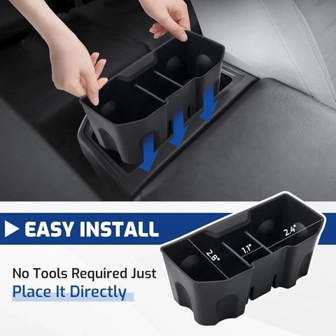 For 2024+ 4Runner Front Rear Drink Cup Holder Inserts Storage Box