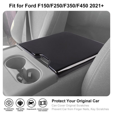 For 2021+ Ford F150/F250/F350/F450 Interior Center Console Armrest Box Cover Trim Panel