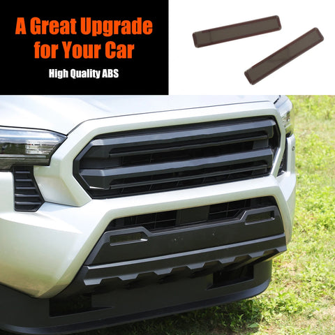 For 2024+ 4Runner Smoked Black Front Fog Light Lamp Cover Trim