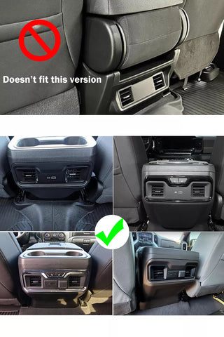 For 2022+ Chevrolet Silverado/GMC Sierra Rear Air Vent Outlet Panel Cover Trim B Style