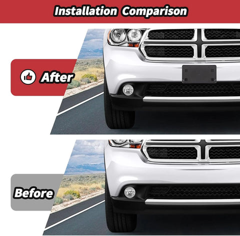 For 2011-2013 Dodge Durango Front License Plate Holder Bracket Panel Bezel