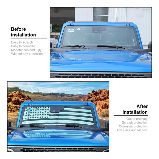 For 2021+ Ford Bronco Windshield Sunshade Sun Visor Folding UV Block Protector