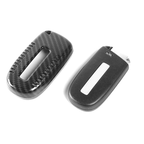 For 2015+ Dodge Challenger/2014+ Charger/Durango Car Key Fob Protect Decor Cover Case Trim (2 pcs)