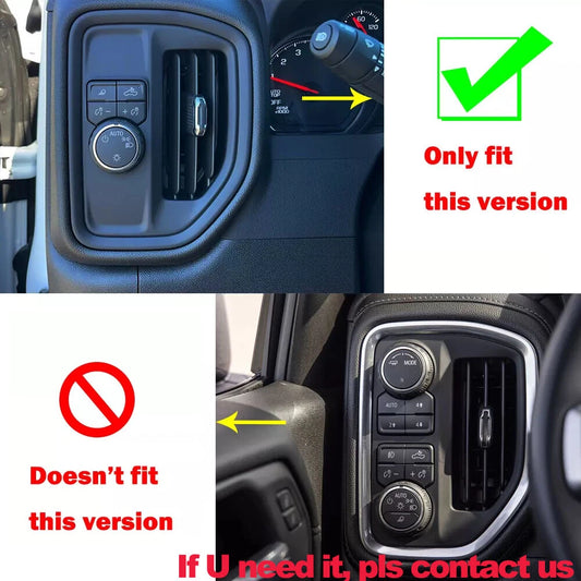 For 2019-2022 Chevy Silverado/GMC Sierra Dash Sides AC Air Vent Trim Cover