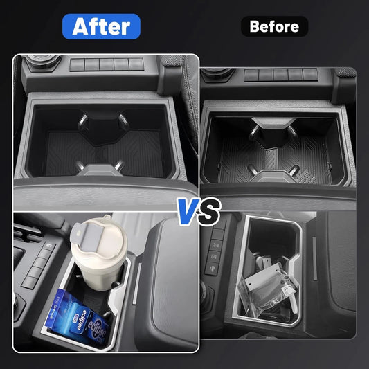 For 2024+ 4Runner Front Rear Drink Cup Holder Inserts Storage Box