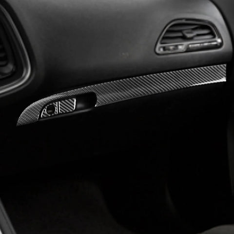 For 2015+ Dodge Challenger Interior Center Console Copilot Storage Box Handle Decor Strip Trim Cover