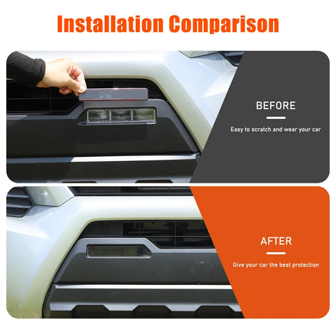 For 2024+ 4Runner Smoked Black Front Fog Light Lamp Cover Trim