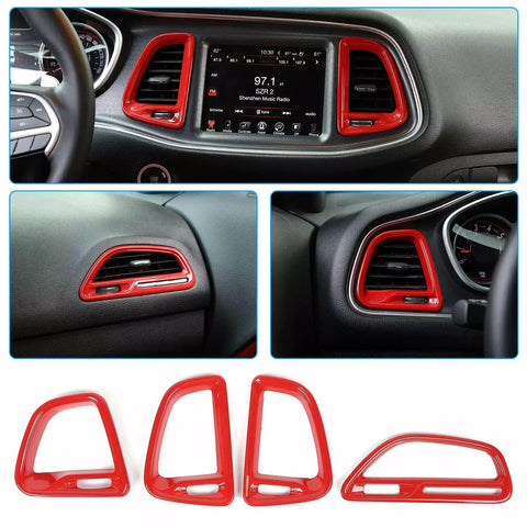 Center Console Air Condition Outlet Vent Trim For Dodge Challenger 2015+ Accessories | CheroCar