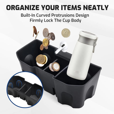 For 2024+ 4Runner Front Rear Drink Cup Holder Inserts Storage Box