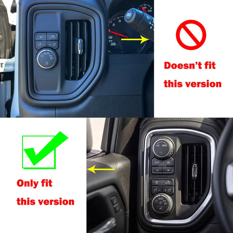 For 2019-2022 Chevrolet Silverado/GMC-SIERRA 9PCS Center Console Cover Trim Interior Kit