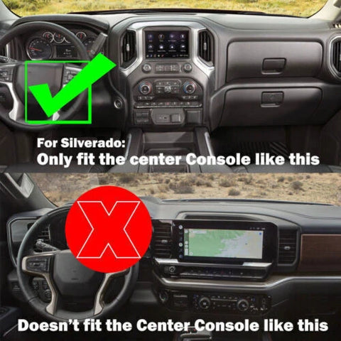 For 2019-2021 Chevy Silverado 24 x Inner Center Console Dash Cover Trim kit