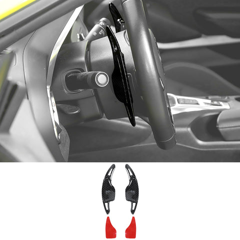 For 2017+ Chevrolet Camaro& 2014-2019 Corvette C7 Steering Wheel Shift Paddle Shifter Cover Trim