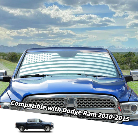 Front Windshield Sunshade Visor Cover US Flag Style For Dodge Ram 2010-2015 Accessories | CheroCar