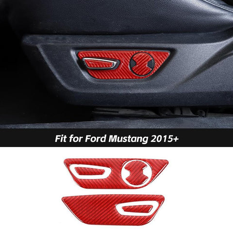 Seat Adjust Switch Panel Trim Decor For Ford Mustang 2015+ Accessories | CheroCar