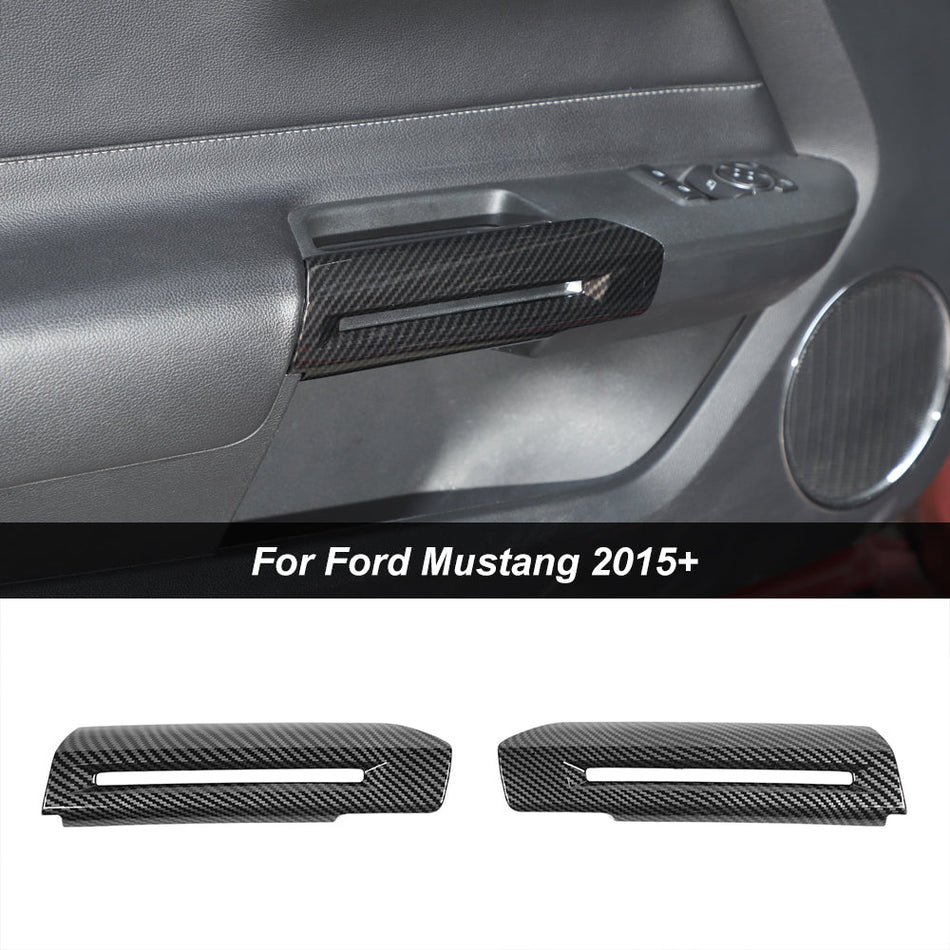 For 2015+ Ford Mustang Inner Door Armrest Handle Cover Trim