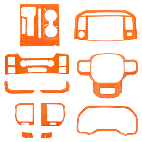 Interior Decoration Trim Kit For 2021+ Ford F150 11pcs/set Orange｜CheroCar