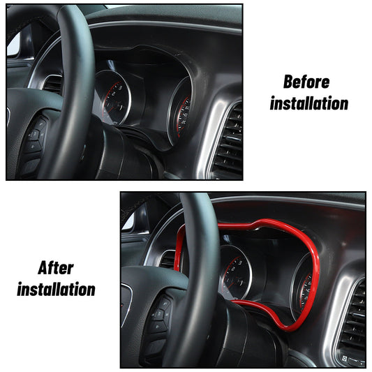 For 2015+ Dodge Charger Dashboard Instrument Box Trim Cover