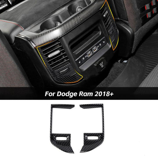 Carbon Fiber Rear Vent Cover Trim For Dodge Ram 2018+ Accessories | CheroCar