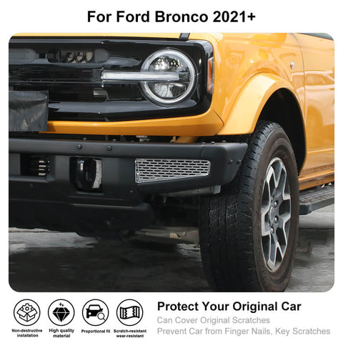 Front Bumper Grille Insert Cover Exterior Trim For Ford Bronco 2021+ Accessories | ChreoCar