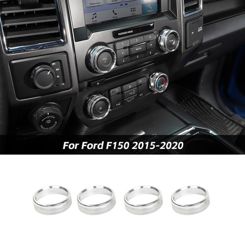 Air Conditioner Audio Switch Knob Ring Trim For Ford F150 XLT 2015-2020 Accessories | CheroCar