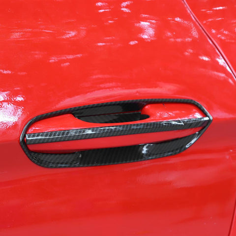 Exterior Door Handle Decor Bezel Strips Cover For Ford Mustang 2015+ Accessories | CheroCar
