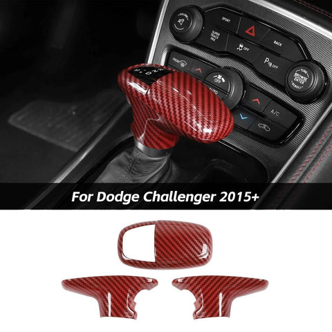 Gear Shift Knob Head Cover Trim for Dodge Challenger/Charger 2015+ & Durango 2018+｜CheroCar