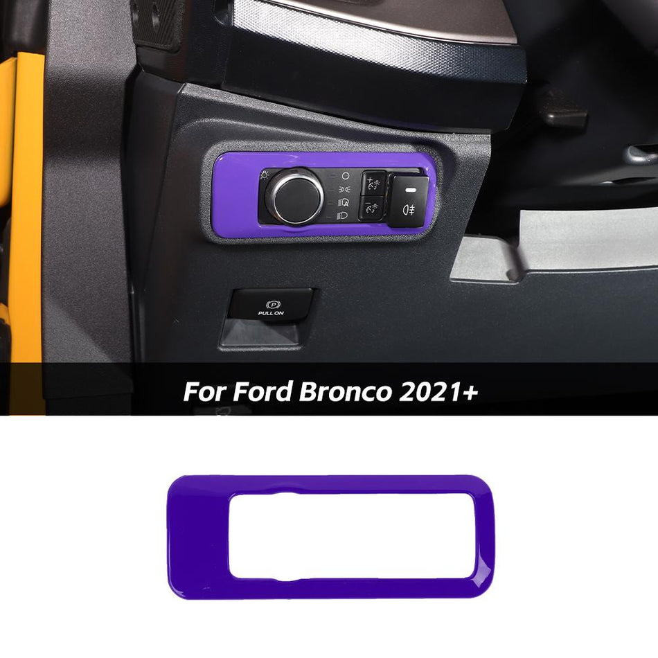 For 2021+ Ford Bronco/2024+ Mustang Front Control Headlight Switch Panel Cover Trim