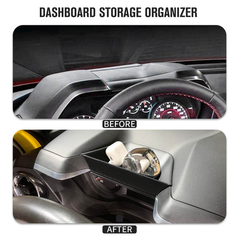 Car Front Dashboard Storage Box Tray Trim Organizer For Chevrolet Camaro 2016+ Accessories | CheroCar