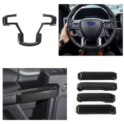 Interior Door Handle & Steering Wheel Cover Trim For Ford F150 2015-2020 Accessories｜CheroCar