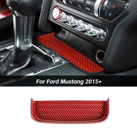 Gear Shift Panel Front Storage Slot Cover Trim For Ford Mustang 2015+｜CheroCar