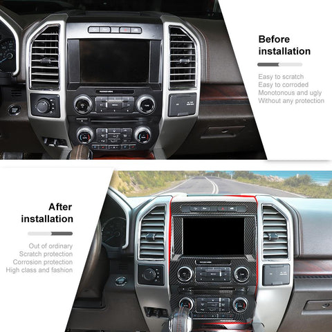 Central Control GPS Navigation Panel Trim Cover For Ford F150 2015-2020 Accessories | CheroCar