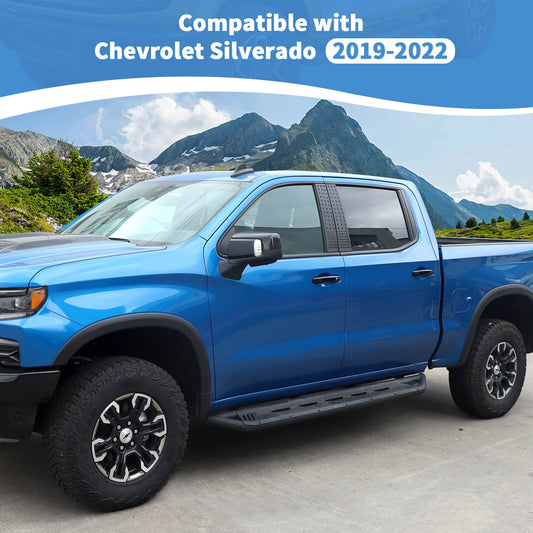 Aluminum Alloy Window Center Pillar Trim Panel For 2019+ Chevy Silverado 1500 Accessories | CheroCar