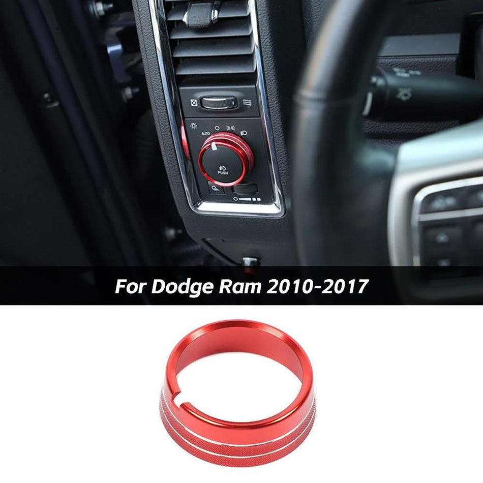 For 2010-2017 Dodge RAM  Headlight Switch Knob Trim Decor Ring
