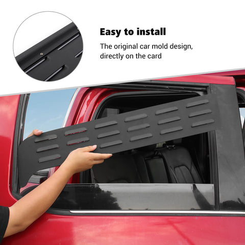 Rear Window Glass Louver Air Vent Panel Trim For Ford F150 2015+ Accessories | CheroCar