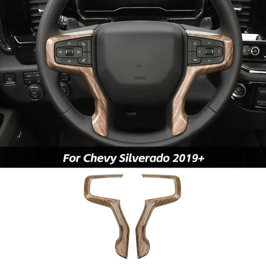 Steering Wheel Button Cover Trim For Chevy Silverado 1500 2019+ & Suburban 2020+ & Tahoe 2021+｜CheroCar