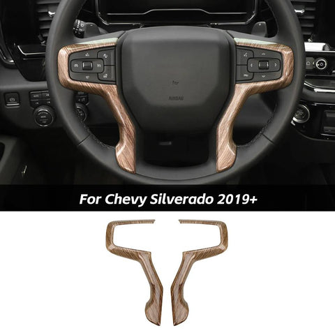 For 2019+ Chevy Silverado 1500 & 2020+ Suburban & 2021+ Tahoe Steering Wheel Button Cover Trim