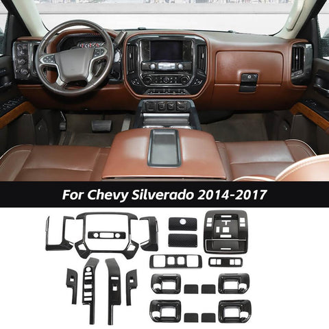 Interior Decoration Cover Trim Kit For Chevy Silverado GMC Sierra 2014-2017 Accessories｜CheroCar