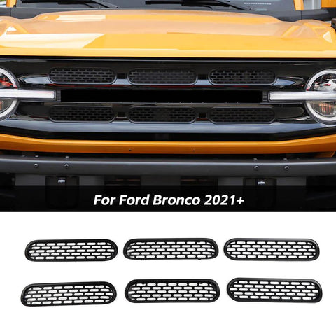 Center Grill Mesh Grille Insert Decor Cover Trim For 2021+ Ford Bronco｜CheroCar