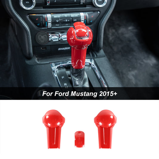 Gear Shift Knob Cover Trim Accessories For Ford Mustang 2015+｜CheroCar