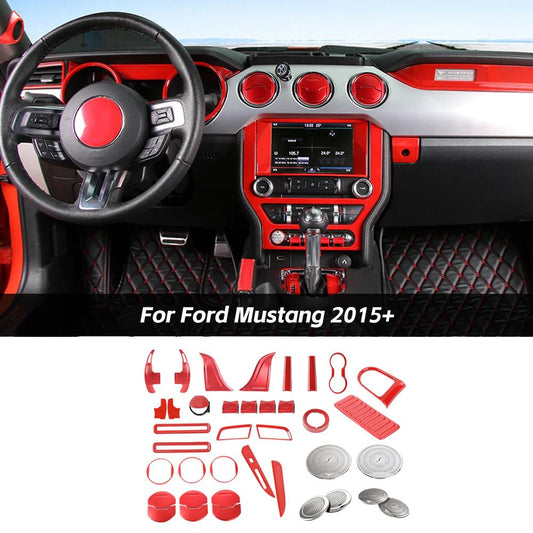 Interior Full Set Decoration Trim Cover for Ford Mustang 2015+ 35pcs/set｜CheroCar